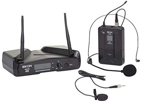 Proel EIKON WM300H Radiomicrofono UHF Wireless Professionale con ricevitore + trasmettitore ad Archetto o Pulce, Nero (EIKON WM300H)