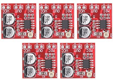 Septpenta 5 PCS Electret Microfono Amplificatore Modulo, Flessibile Regolabile AntiGraffio ABS Electret Scheda Amplificatore Microfonico Modulo Amplificatore Microfonico