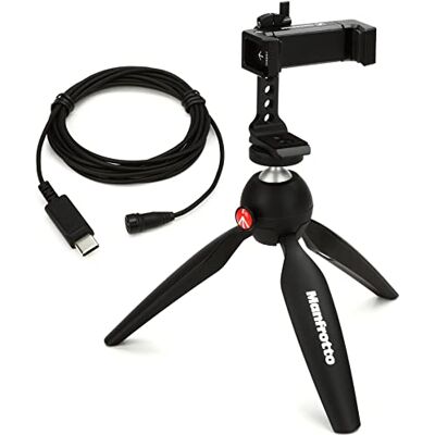 Sennheiser XS Lav USB-C, kit mobile di microfono lavalier omnidirezionale a clip con morsetto per smartphone e mini treppiede Manfrotto PIXI, Sennheiser XS Lav USB-C, kit mobile di microfono lavalier omnidirezionale a clip con morsetto per smartphone e mini treppiede Manfrotto PIXI,