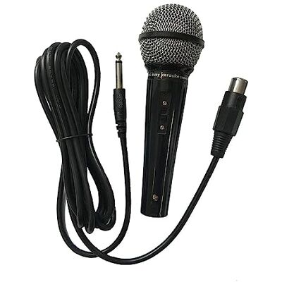 EASY KARAOKE Microfono dinamico per karaoke per canto, microfono portatile, cavo da 2,8 m, interruttore on/off, ampia frequenza (da 100 Hz a 14 KHz), per karaoke, discorso, matrimonio e attività EASY KARAOKE Microfono dinamico per karaoke per canto, microfono portatile, cavo da 2,8 m, interruttore on/off, ampia frequenza (da 100 Hz a 14 KHz), per karaoke, discorso, matrimonio e attività