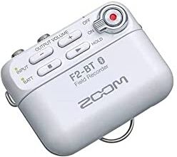 Zoom F2-BT field recorder Bluetooth + Microfono lavalier bianco