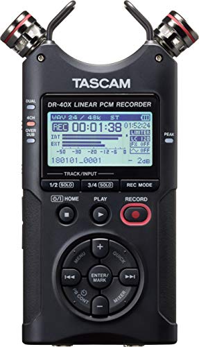 Tascam Registratore audio portatile a quattro tracce DR-40X e interfaccia USB