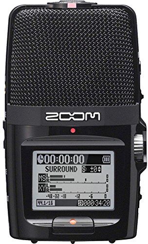 Zoom Registratore portatile con audio stereo/surround, 5 microfoni incorporati, X/Y, Mid-Side, modalità Ambisonics, registra su scheda SD, per musica, audio, video e interviste