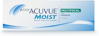 Acuvue 1-DAY  MOIST MULTIFOCALI, Lenti a contatto giornaliere, visione chiara e nitida sia da lontano che da vicino, protezione UV, 30 lenti, +6.00 Diottria, Add H, BC 8.4, DIA 14.30