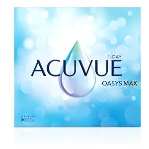 Acuvue OASYS MAX 1-Day, lenti a contatto giornaliere; Comfort tutto il giorno e visione nitida, filtrano la maggior parte della luce blu-viola;-3.00 diottrie; BC 8.5; DIA 14.30; 90 lenti Acuvue OASYS MAX 1-Day, lenti a contatto giornaliere; Comfort tutto il giorno e visione nitida, filtrano la maggior parte della luce blu-viola;-3.00 diottrie; BC 8.5; DIA 14.30; 90 lenti