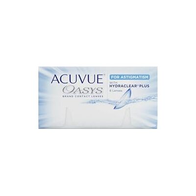 Acuvue OASYS for ASTIGMATISM con tecnologia HYDRACLEAR PLUS Lenti a contatto quindicinali -protezione UV,-7.00 diottrie, Cilindro -2.25, Asse 60, BC 8.6, DIA 14.50, 6 lenti Acuvue OASYS for ASTIGMATISM con tecnologia HYDRACLEAR PLUS Lenti a contatto quindicinali -protezione UV,-7.00 diottrie, Cilindro -2.25, Asse 60, BC 8.6, DIA 14.50, 6 lenti