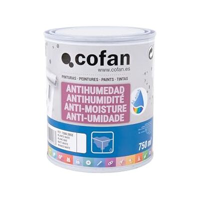 Cofan Vernice antiumidità sintetica Bianco satinato o opaco Capacità: 750 ml o 4 litri Protezione resistente per pareti e soffitti interni/esterni (bianco opaco, 4 litri) Cofan Vernice antiumidità sintetica Bianco satinato o opaco Capacità: 750 ml o 4 litri Protezione resistente per pareti e soffitti interni/esterni (bianco opaco, 4 litri)