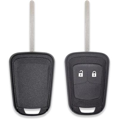 GIANTO Scocca per Chiave a 2 Tasti Compatibile con Opel Astra, Insignia, Meriva, Zafira, Mokka, Chevrolet Orlando, Aveo, Guscio Cover Ricambio Telecomando in Plastica con Lama GIANTO Scocca per Chiave a 2 Tasti Compatibile con Opel Astra, Insignia, Meriva, Zafira, Mokka, Chevrolet Orlando, Aveo, Guscio Cover Ricambio Telecomando in Plastica con Lama
