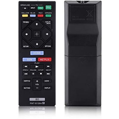 Zerone Sostituzione Telecomando Universale per Blue Ray Player RMT-B126A, Telecomando Lettore Blu-ray per Zerone Sostituzione Telecomando Universale per Blue Ray Player RMT-B126A, Telecomando Lettore Blu-ray per