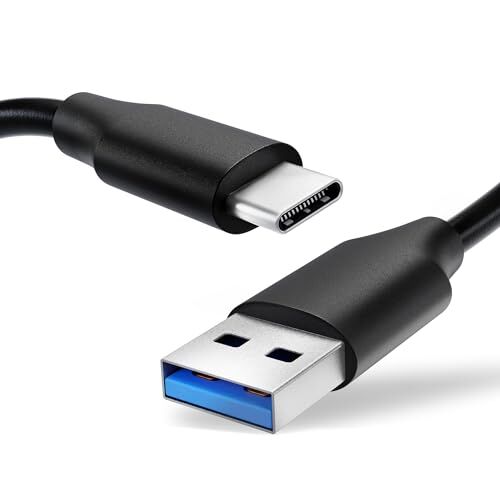 subtel ® Cavo USB 2.0 compatibile con Wahoo Elemnt Bolt v2 ricarica 3A per navigatore GPS con porta USB A 1m in PVC nero