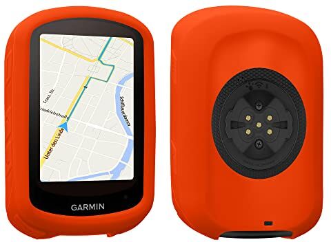 kwmobile Custodia Compatibile con Garmin Edge 840 / Edge 540 Cover Navigatore Bici Custodia Protettiva Ciclocomputer GPS Silicone arancione