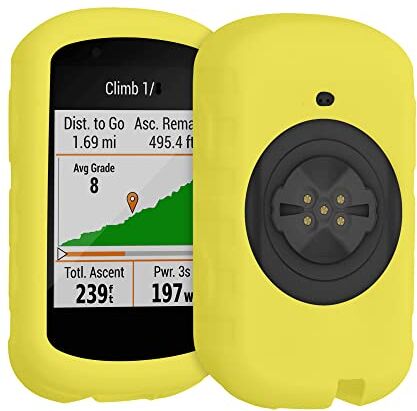 kwmobile Custodia Compatibile con Garmin Edge 530 Cover Navigatore Bici Custodia Protettiva Ciclocomputer GPS Silicone giallo