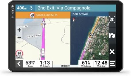 Garmin Camper 895 MT-D, Navigatore GPS per Camper e Caravan, Infotraffico DAB, Display da 8", Mappa Europa, Navigazione in base a dimensioni