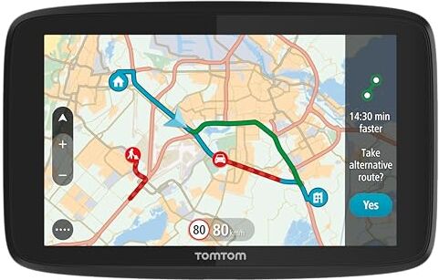 TomTom Navigatore Satellitare per Auto GO Essential, 5 Pollici, Traffico in tempo reale, Mappe Europa, Aggiornamenti Tramite WiFi, Supporto Reversibile Magnetico, Ricondizionato