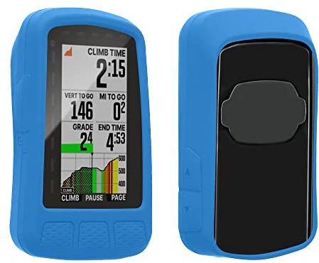 kwmobile Custodia Compatibile con Wahoo Elemnt Roam V2 Cover Navigatore Bici Custodia Protettiva Ciclocomputer GPS Silicone blu