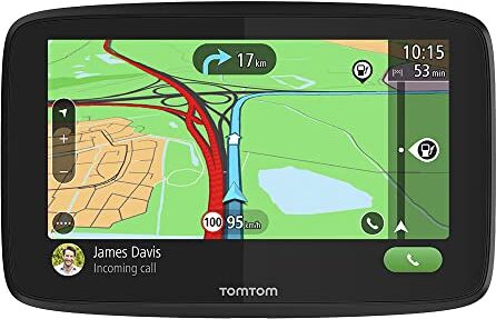 TomTom Navigatore Satellitare per Auto GO Essential 6, Traffico, Tutor e Autovelox di Prova, Mappe Europa, Aggiornamenti Tramite WiFi, Chiamate in Vivavoce, Supporto Reversibile Magnetico, 6 Pollici