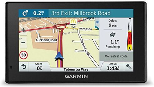 Garmin Drivesmart 51 EU Dispositivo di navigazione, mappa dell'Europa, aggiornamenti permanenti delle mappe e informazioni sul traffico, display touch da 5 pollici (certificato e ricondizionato)