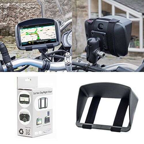 Digicharge Parasole per 5’’ 4.3’’ Motocicletta GPS Navigator Antiriflesso Compatibile con Garmin Zumo Tomtom Rider etc. con Raccordo Elastico