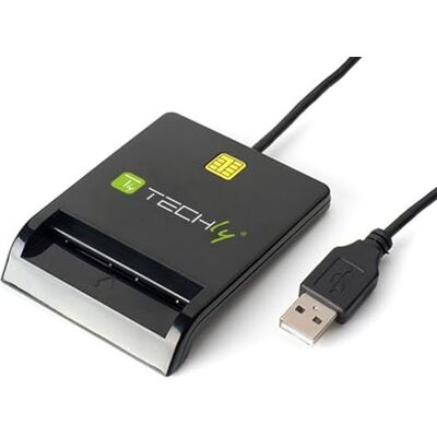 Techly 368260 Lettore di Smart Card USB Esterno Nero Nero Techly 368260 Lettore di Smart Card USB Esterno Nero Nero