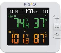 Explore Scientific Stazione Meteorologica Intelligente Multi-Channel con Sensore Wireless, Bianco