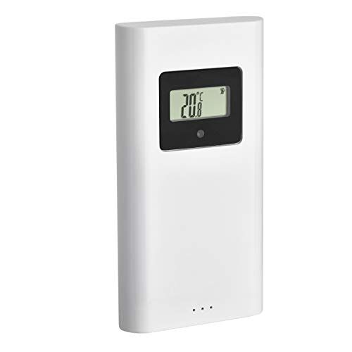 TFA Dostmann Trasmettitore di temperatura con display, trasmettitore da esterno, per stazione meteorologica wireless Horizon 35.1155.01, bianco, (L) 50 x (P) 30 x (H) 97 mm