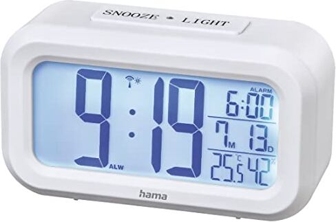 Hama Orologio digitale RC 660, plastica, bianco, M