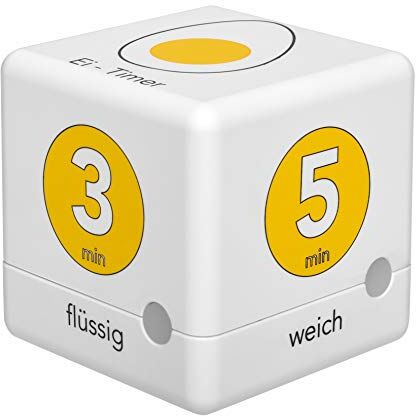 TFA Dostmann Cube  Timer digitale per uovo, 60 x 60 x 60 mm, colore: Giallo