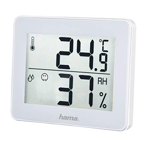 Hama Termometro e igrometro digitale, controllo dell'umidità e della temperatura interna, bianco