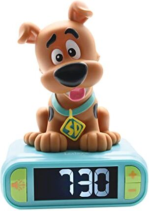 Lexibook Sveglia digitale Scooby-Doo per Bambini con Luce Notturna Snooze, Orologio per Bambini, Scooby-Doo Luminoso, Colore blu