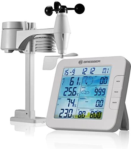 BRESSER Stazione meteorologica ClimateConnect Tuya Smart Home 7-in-1 bianco