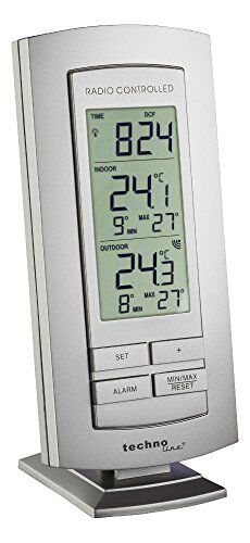 Technoline WS 9140-IT Stazione meteorologica con orologio radiocontrollato, indicazione temperatura interna ed esterna