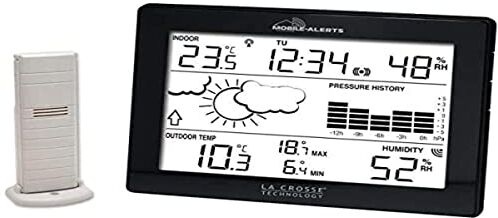 La Crosse Technology la ws9274 Stazione Meteo con possibilità di connessione mobile alerts-noir, 170,8 X 127 x 28,3 mm