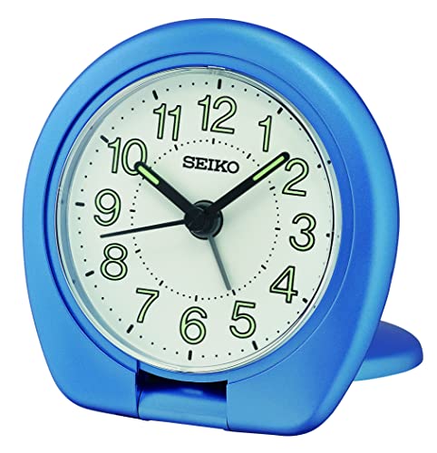 Seiko Clock  Sveglia da viaggio, analogica, colore: Blu