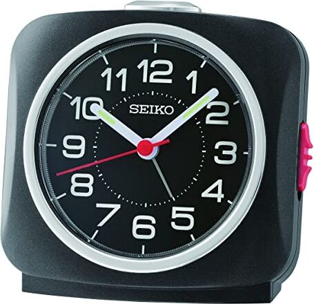 Seiko Clock  Sveglia analogica, colore: Nero