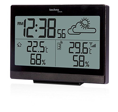 Technoline WS 9252 Stazione Meteo con Previsioni, nero con batterie