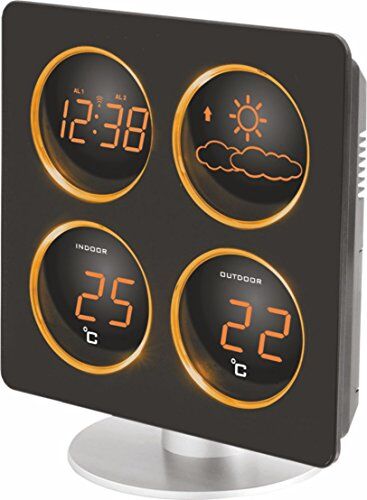 TechnoLine WS 6830 Stazione Meteo, Nero/Argento