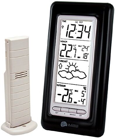 La Crosse Technology WS9132IT Stazione meteorologica Temperatura Interna/Esterna, Colore: Nero