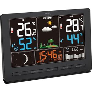TFA Dostmann stazione meteo con sensore esterno radio SEASON 2, , previsioni del tempo, display a colori, temperatura e umidità, incluso orologio radio con fasi lunari, nero TFA Dostmann stazione meteo con sensore esterno radio SEASON 2, , previsioni del tempo, display a colori, temperatura e umidità, incluso orologio radio con fasi lunari, nero