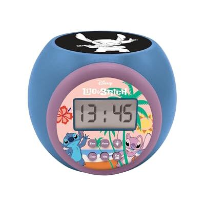 Lexibook , Disney Stitch, Sveglia proiettore con Funzione Snooze e Sveglia, Luce Notturna con Timer, Schermo LCD, Funzionamento a Batteria, Blu, Lexibook , Disney Stitch, Sveglia proiettore con Funzione Snooze e Sveglia, Luce Notturna con Timer, Schermo LCD, Funzionamento a Batteria, Blu,