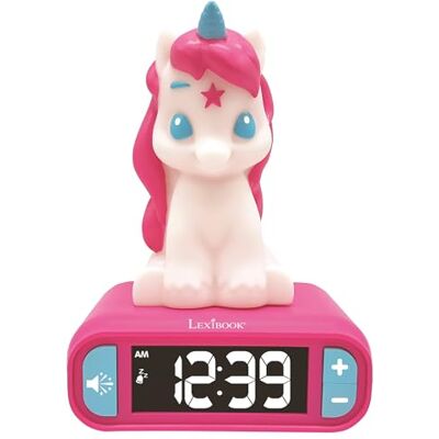 Lexibook Sveglia digitale Unicorno per Bambini con Luce Notturna Snooze e Suoni, Orologio per Bambini, Unicorno Luminoso, Colore Rosa Lexibook Sveglia digitale Unicorno per Bambini con Luce Notturna Snooze e Suoni, Orologio per Bambini, Unicorno Luminoso, Colore Rosa