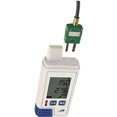 TFA Dostmann data logger per temperatura LOG200 TC, , memoria per 60.000 record, interfaccia USB, uscita PDF, certificato ISO, bianco con temperatura TFA Dostmann data logger per temperatura LOG200 TC, , memoria per 60.000 record, interfaccia USB, uscita PDF, certificato ISO, bianco con temperatura
