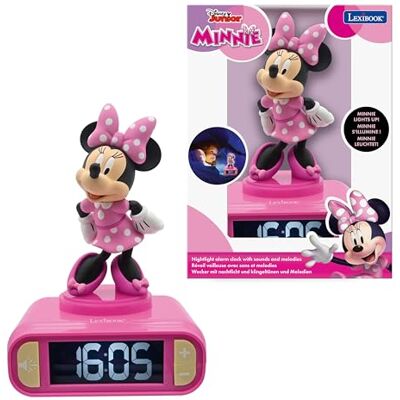 Lexibook , Disney Minnie, Sveglia notturna Minnie, Suoni e melodie, Schermo LCD retroilluminato, Luminoso, Snooze, Rosa, Lexibook , Disney Minnie, Sveglia notturna Minnie, Suoni e melodie, Schermo LCD retroilluminato, Luminoso, Snooze, Rosa,