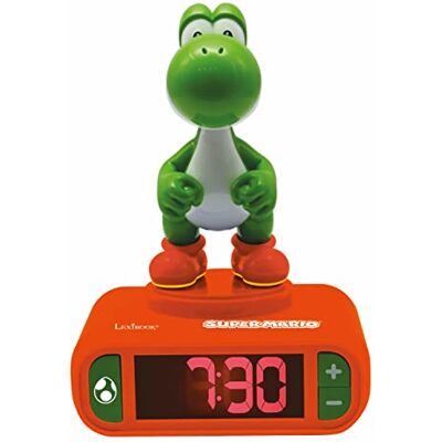 Lexibook , Super Mario, Sveglia notturna Yoshi, Personaggio luminoso, Scelta di 6 allarmi, 6 effetti sonori, Schermo retroilluminato, Orologio, Snooze, Arancione/Verde, Lexibook , Super Mario, Sveglia notturna Yoshi, Personaggio luminoso, Scelta di 6 allarmi, 6 effetti sonori, Schermo retroilluminato, Orologio, Snooze, Arancione/Verde,