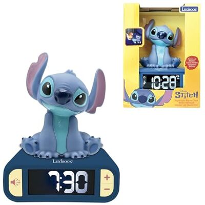 Lexibook , Disney Stitch, Sveglia notturna Stitch, Suoni e melodie, Schermo LCD retroilluminato, Luminoso, Snooze, Blu, Lexibook , Disney Stitch, Sveglia notturna Stitch, Suoni e melodie, Schermo LCD retroilluminato, Luminoso, Snooze, Blu,