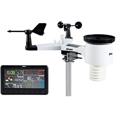 Alecto Weather Underground Stazione Meteo WiFi con App, sensore per Interno ed Esterno, Nero/Bianco, 19 x 12 x 12 cm, WS 5500 Alecto Weather Underground Stazione Meteo WiFi con App, sensore per Interno ed Esterno, Nero/Bianco, 19 x 12 x 12 cm, WS 5500