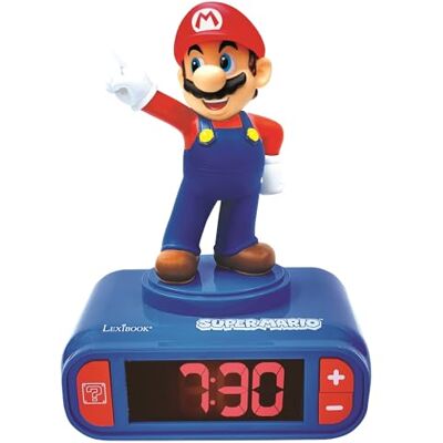 Lexibook Nintendo Super Mario Sveglia Digitale con Snooze e Suoni, Orologio, Colore Blu/Rosso Lexibook Nintendo Super Mario Sveglia Digitale con Snooze e Suoni, Orologio, Colore Blu/Rosso