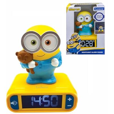 Lexibook Sveglia Digitale Minions con Luce Notturna Snooze e Suoni, Orologio, Bob Luminoso Giallo/Blu Lexibook Sveglia Digitale Minions con Luce Notturna Snooze e Suoni, Orologio, Bob Luminoso Giallo/Blu
