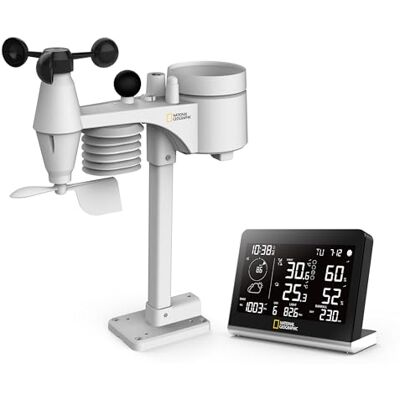 NATIONAL GEOGRAPHIC SC Stazione meteo professionale con sensore esterno Temperatura interna ed esterna, umidità, pluviometro, anemometro, pressione, UV, luminosità, WBGT NATIONAL GEOGRAPHIC SC Stazione meteo professionale con sensore esterno Temperatura interna ed esterna, umidità, pluviometro, anemometro, pressione, UV, luminosità, WBGT