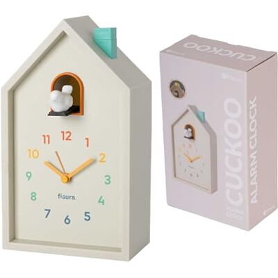 Fisura – Sveglia a cucù multicolore, orologio da comodino, sveglia analogica originale con lancette, pulsante snooze e luce, alimentato da 3 batterie AA (non incluse) Fisura – Sveglia a cucù multicolore, orologio da comodino, sveglia analogica originale con lancette, pulsante snooze e luce, alimentato da 3 batterie AA (non incluse)