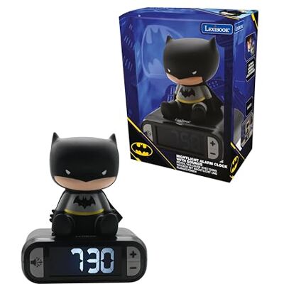 Lexibook Sveglia Digitale Batman con Luce Notturna Snooze, Orologio, Batman Luminoso, Colore Nero Lexibook Sveglia Digitale Batman con Luce Notturna Snooze, Orologio, Batman Luminoso, Colore Nero